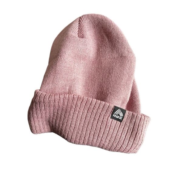 RBX Pink Knit Beanie with Ribbed Brim and Classic Fit 10 0518 - Picture 4 of 4